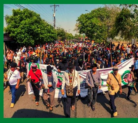 Movilización pacífica de comunidades indígenas UNUMA